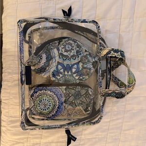 Vera Bradley Travel Cosmetic Set - Blue Green Paisley Pattern